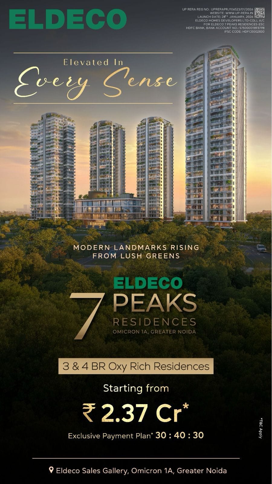 Eldeco 7 Peaks Residences, Omicron 1A, Greater Noida